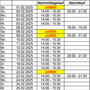 Öffnungszeiten Raiffeisen Arena Februar 2025